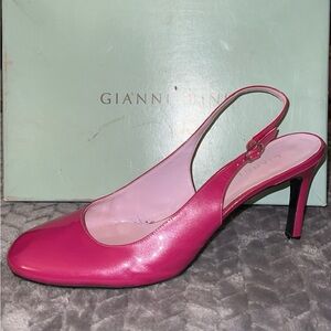 Gianni Bini leather pink heels size 10 used excellent condition
